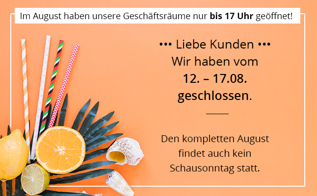 Öffnungszeiten August